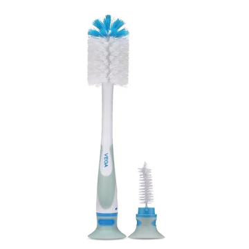 Vega Baby & Mom 2 in 1 Bottle & Nipple Brush (VBCS4-02) 