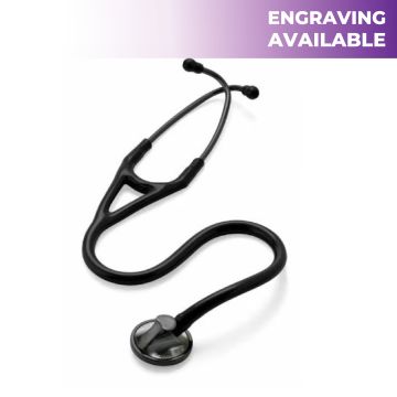3M (2176) Littmann Master Cardiology Stethoscope, Smoke-Finish Chestpiece, Black Tube (27") / (69cm)