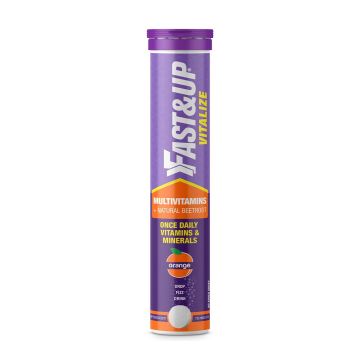 Fast&Up Vitalize Multivitamins + Beetroot Tablets (Orange Flavour) - 20 Effervescent