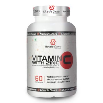 Muscle Gears Vitamin C With Zinc Tablet - Bottle of 60