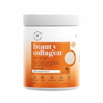 Wellbeing Nutrition Beauty Korean Marine Collagen Peptides (Mango Peach) - 250g