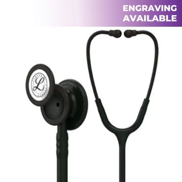 3M (5803) Littmann Classic III Monitoring Stethoscope, Black Edition Chestpiece, Black Tube,(27") / (69cm)