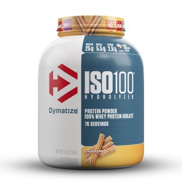 Dymatize Nutrition ISO100 Hydrolyzed Whey Protein Isolate (Cinnamon Churro Flavour) - 2.3kg