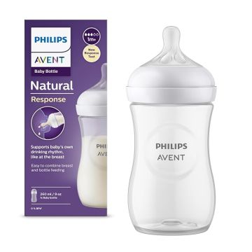 Philips (SCY903/01) Avent Natural Response Baby Bottle - 260ml (1+months)