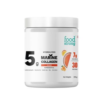 Foodstrong Hydrolyzed Marine Collagen Powder (Orange) - 210g