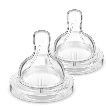 Philips Avent (SCF635/27) Anti-colic Teat Variable Flow (3m+) - Pack of 2