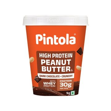 Pintola High Protein Crunchy Peanut Butter (Dark Chocolate) - 1kg