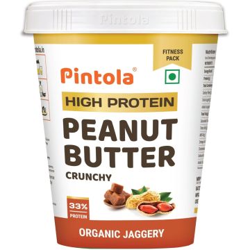 Pintola High Protein Crunchy Peanut Butter (Organic Jaggery) - 510g