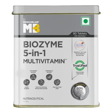 MuscleBlaze Biozyme Daily Multivitamin Tablets - Bottle of 90