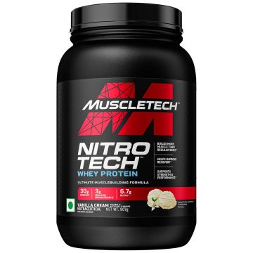 MuscleTech Nitro-Tech Whey Protein (Vanilla Cream) - 907g