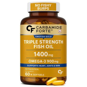Carbamide Forte Triple Strength Fish Oil 1400mg Tablets - Bottle of 60