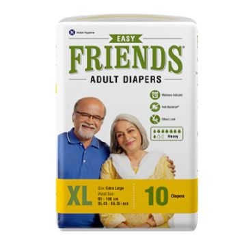 Friends Easy Adult Diaper (XL) - Pack of 10