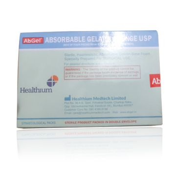 Abgel Absorbable Gynecological Gelatin Sponge USP (80x25x7mm) - 4's Pack