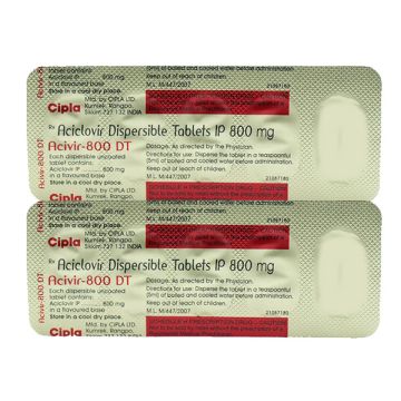 Acivir 800 DT Tablet - Strip of 10