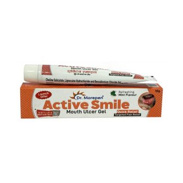 Dr. Morepen Active Smile Mouth Ulcer Gel Refreshing Mint - 10 g