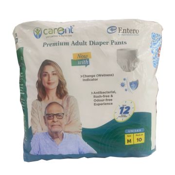 Carent Premium Adult Diaper Pants (Medium) - Pack of 10