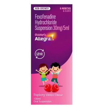 Allegra Raspberry Vanilla Flavour Oral Suspension - 100 ml