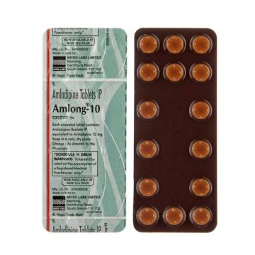 Amlong 10 mg Tablet - Strip of 15