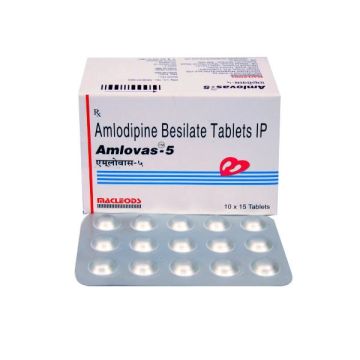 Amlovas 5 mg Tablet - Strip of 15