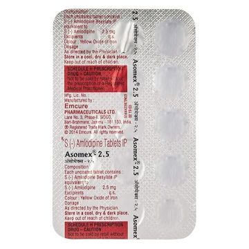 Asomex 2.5 mg Tablet - Strip of 15