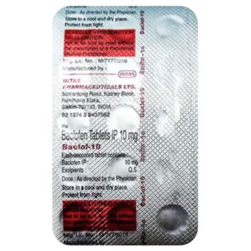Baclof 10 mg Tablet - Strip of 15