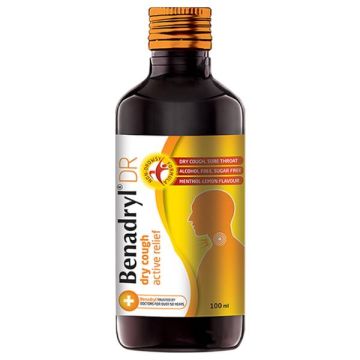Benadryl Dry Cough Active Relief Syrup - 100 ml