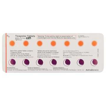 Brilinta 90 mg Tablet - Strip of 14