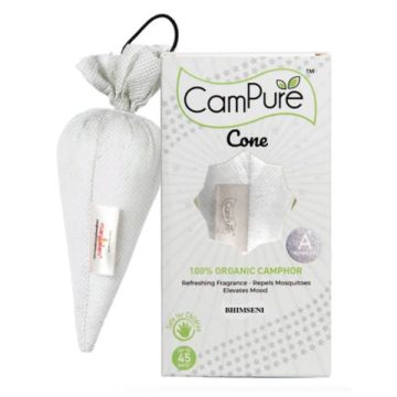 Campure Camphor Cone Bhimseni Air Freshener – 60 g 