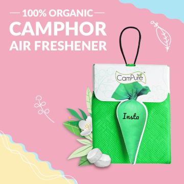 Campure Insta Jasmine Camphor Air Freshener - Pack of 1