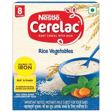 Nestle Cerelac Stage 2 (8 to 12 months) Rice Vegetable (Refill) - 300g