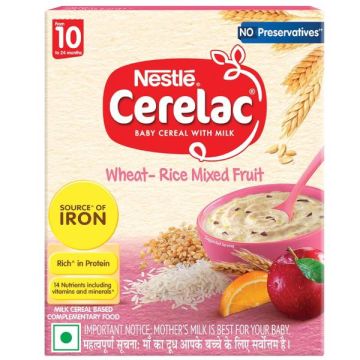 Nestle Cerelac Stage 3 (10-24 Months) Wheat-Rice Mixed Fruit - 300g