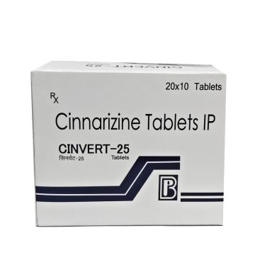 Cinvert 25 mg Tablet - Strip of 10
