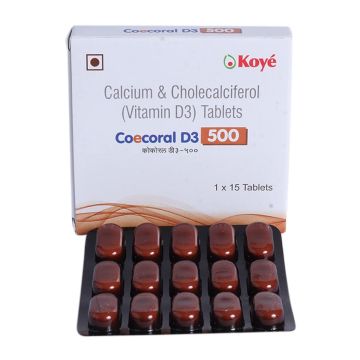 Coecoral D3 500 Tablet- Strip of 15
