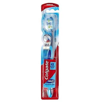 Colgate 360 Degree Flosstip Medium Toothbrush - Pack of 1