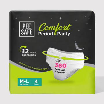 Pee Safe Disposable Period Panty (M-L) - Pack of 4