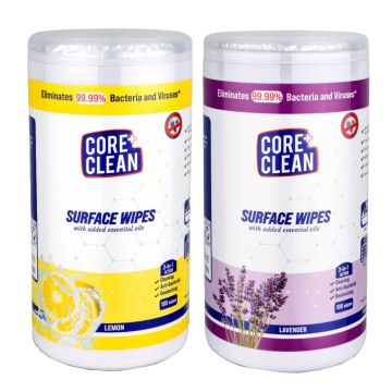 Core Clean Surface Wipes (0.1778 X 0.2032 meter) - 100's Pack