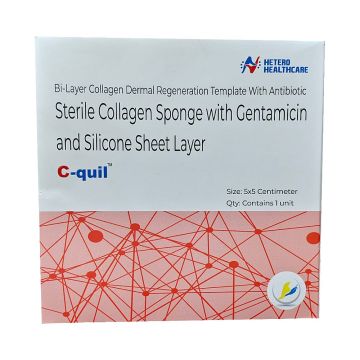 C Quil Sterile Collagen Silicone Sheet Layer - Pack of 1