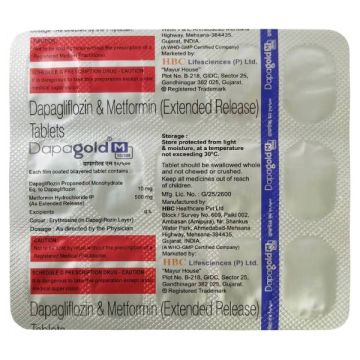 Dapagold M 10/500 Tablet - Strip of 15