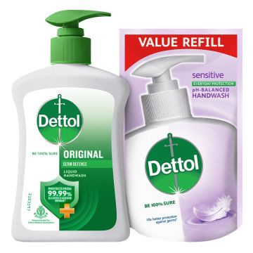 Dettol Liquid Hand Wash Original (Combipack) - 200+175 ml