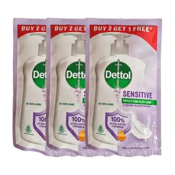Dettol Sensitive Liquid Hand Wash 175 ml (Buy 2 Get 1 Free)