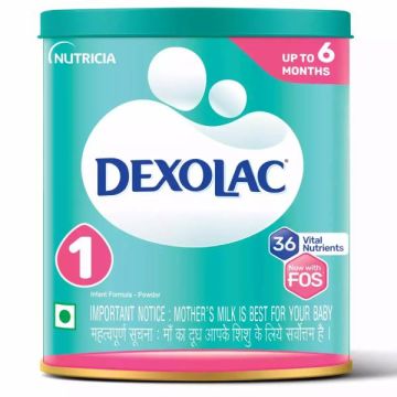 Dexolac Stage 1 Infant (Upto 6 Months) Formula (Tin) - 400 g