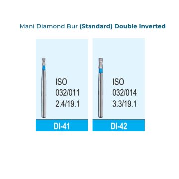Mani Diamond Bur (Standard)-Double Inverted Cone , Pack of 5