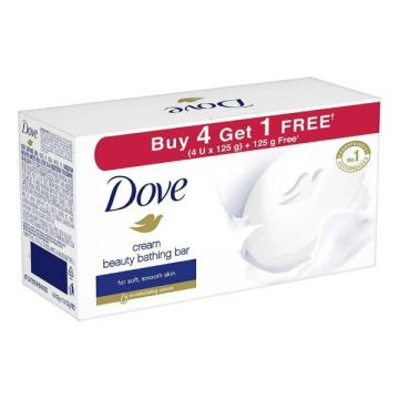 Dove Cream Beauty Bathing Bar Soap (4+1) - Pack of 1