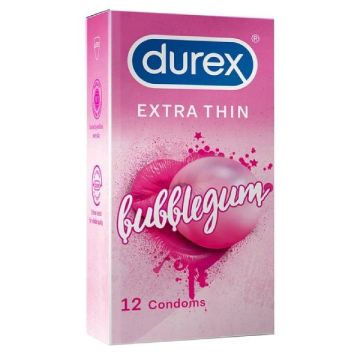 Durex Extra Thin Bubblegum Condom - Pack of 12