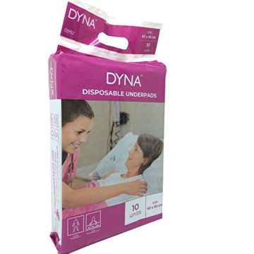 Dyna Disposable Underpads (80gms) Premium- (60X90 cm)-10's Pack