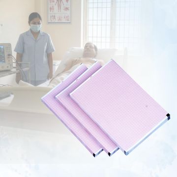 BPL Medical Technologies 9108D ECG Z-Fold Paper|Compatible with Model BPL ECG Cardiart 9108D - 150 Sheets