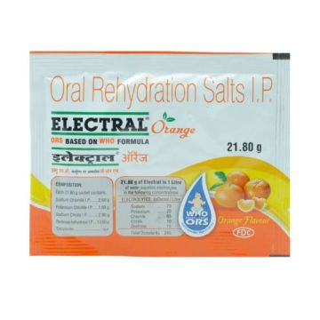 Electral Orange Flavour Sachet - 21.8 g
