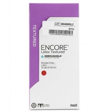 Ansell Encore Latex Textured Powder Free Sterile Surgical Gloves – Box of 50 Pairs