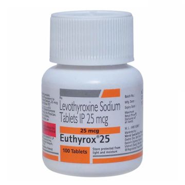 Euthyrox 25 Tablet - Bottle of 100