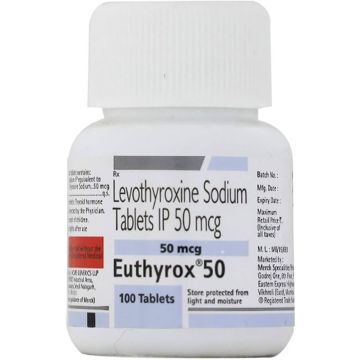 Euthyrox 50 Tablet - Bottle of 100